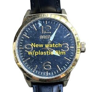 Breda Stephan Matte Brown Watch 8144a Leather Band 41mm NWOT